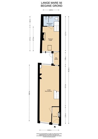 Floorplan - Lange Mare 56, 2312 GS Leiden